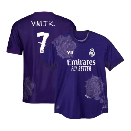 VINI JR. #7 Real Madrid Y-3 Fourth Away Authentic Soccer Jersey 2023/24 - gogoalshop