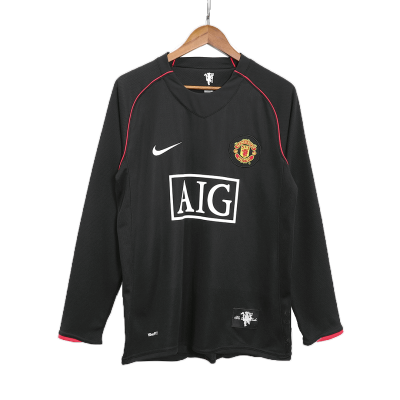 Retro Soccer Jersey Manchester United Away Long Sleeve 2007/08 - gogoalshop