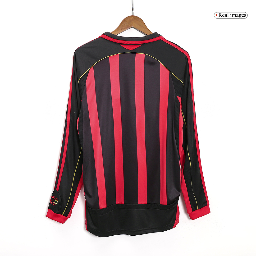 Retro Soccer Jersey AC Milan Home Long Sleeve 2006/07 - gogoalshop
