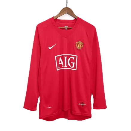 Vintage Soccer Jersey RONALDO #7 Manchester United Home Long Sleeve 2007/08 - gogoalshop