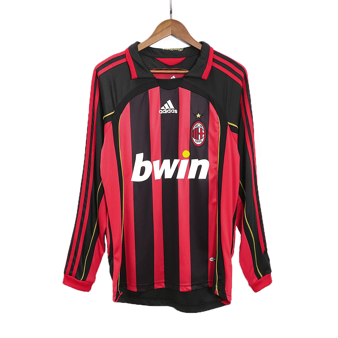 Retro Soccer Jersey AC Milan Home Long Sleeve 2006/07 - gogoalshop