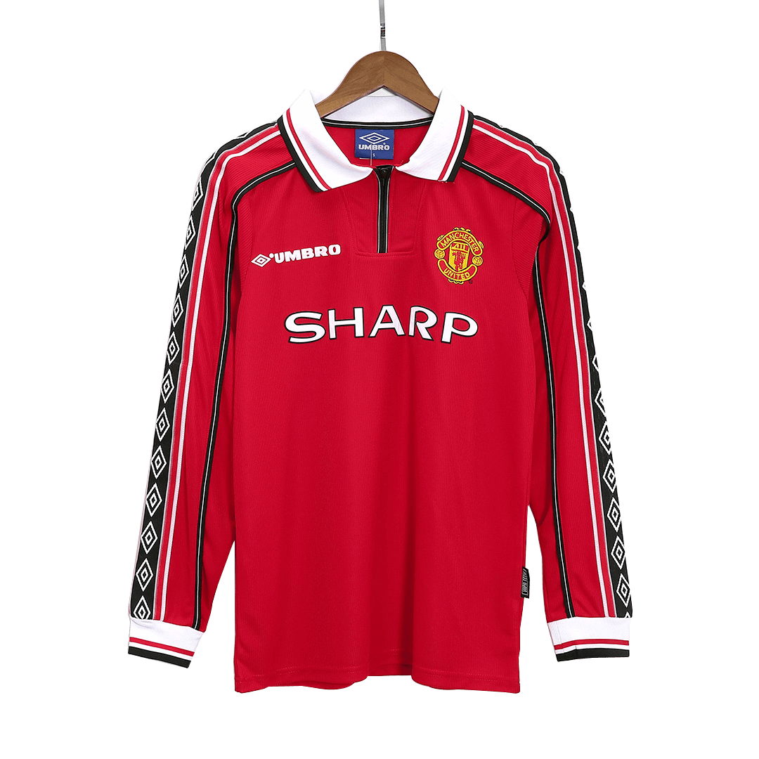 Retro Jersey Manchester United Home Long Sleeve 1998/99 - gogoalshop