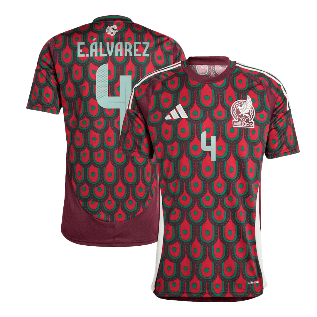 E.ÁLVAREZ #4 Mexico Home Soccer Jersey Copa America - gogoalshop