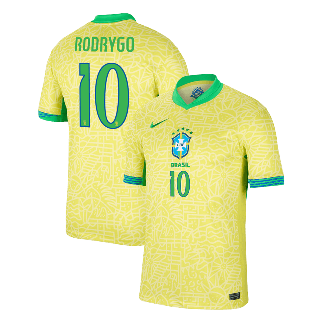 RODRYGO #10 Brazil Home Soccer Jersey Copa America - gogoalshop