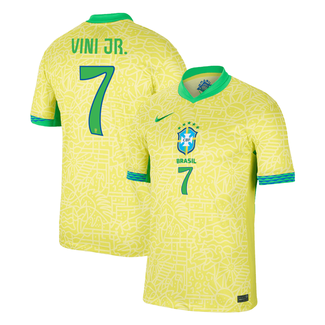 VINI JR. #7 Brazil Home Soccer Jersey Copa America - gogoalshop