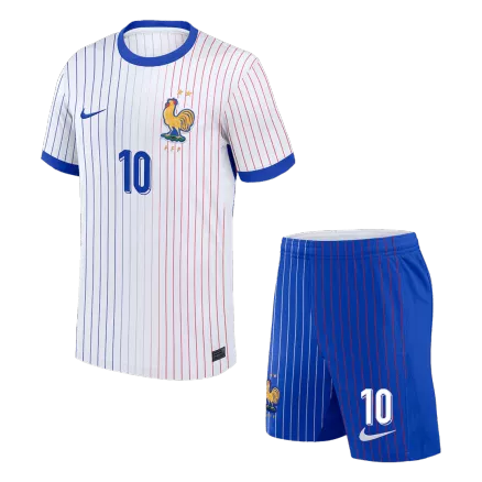MBAPPE #10 France Away Kids Soccer Jerseys Kit EURO 2024 - gogoalshop