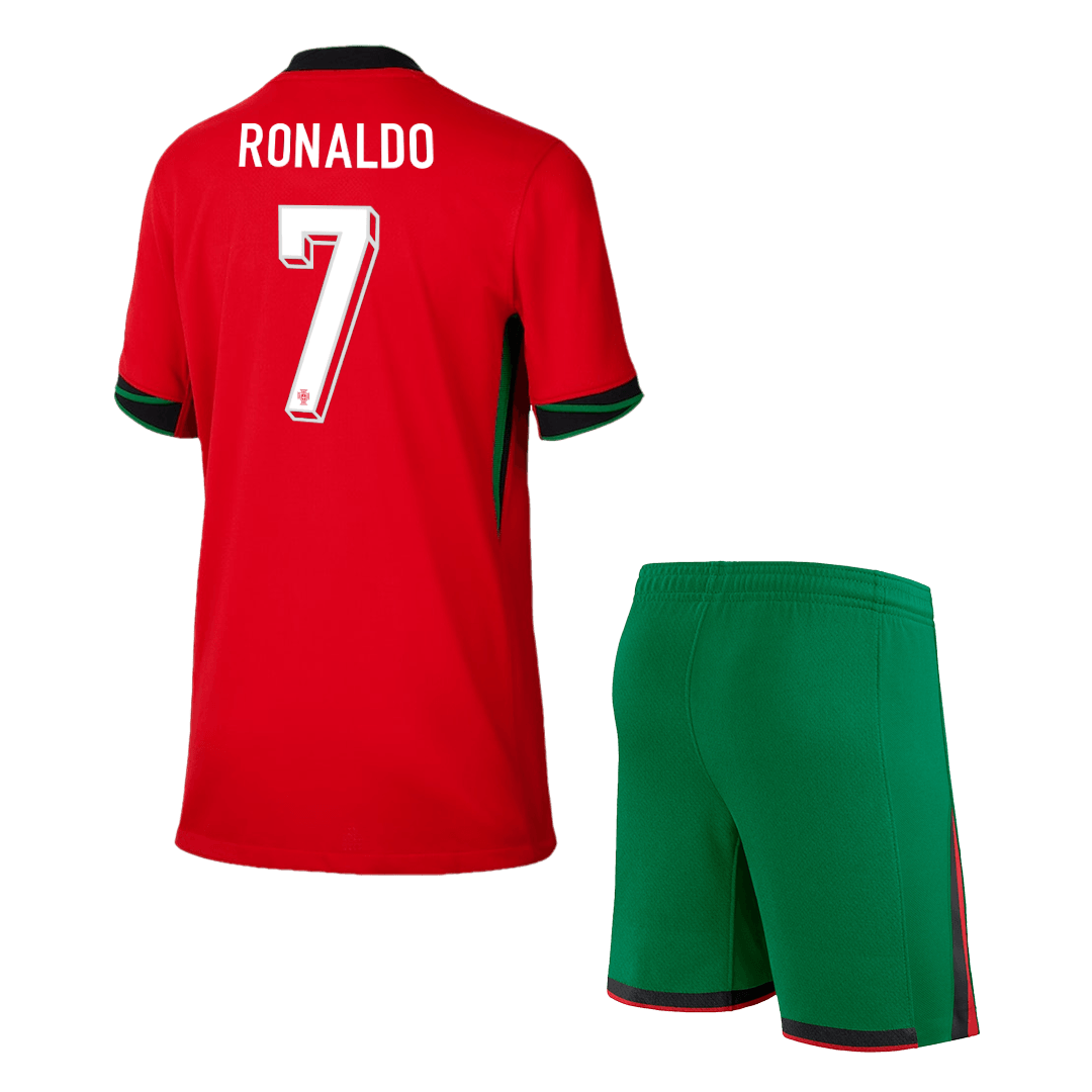 RONALDO #7 Portugal Home Kids Soccer Jerseys Kit EURO - gogoalshop