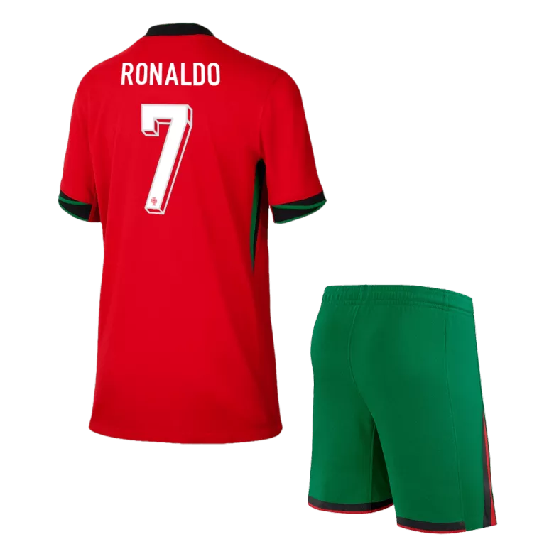 RONALDO #7 Portugal Home Kids Soccer Jerseys Kit EURO 2024 - gogoalshop
