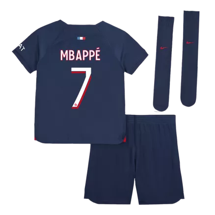 MBAPPÉ #7 PSG Home Kids Soccer Jerseys Full Kit 2023/24 - gogoalshop