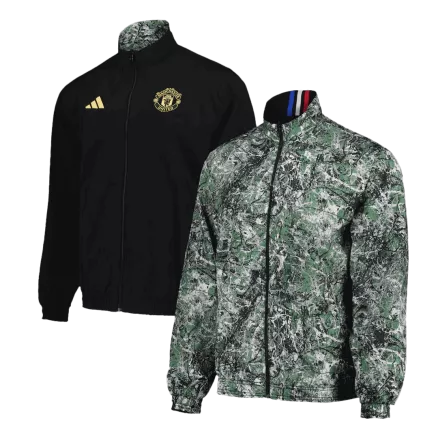 Manchester United Reversible Anthem Jacket 2023/24 - Black&Green - gogoalshop