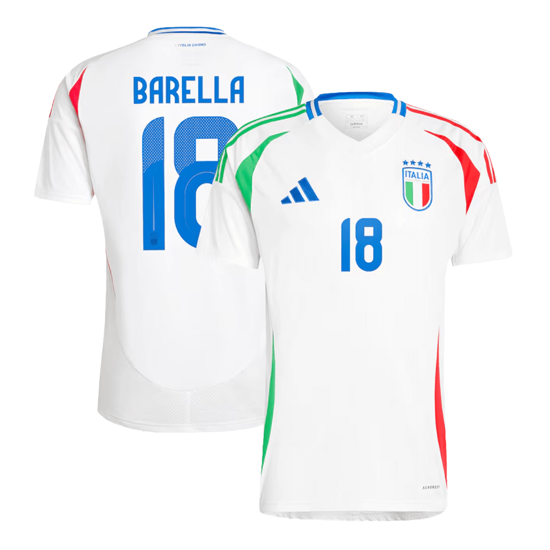 BARELLA #18 Italy Away Soccer Jersey EURO - gogoalshop