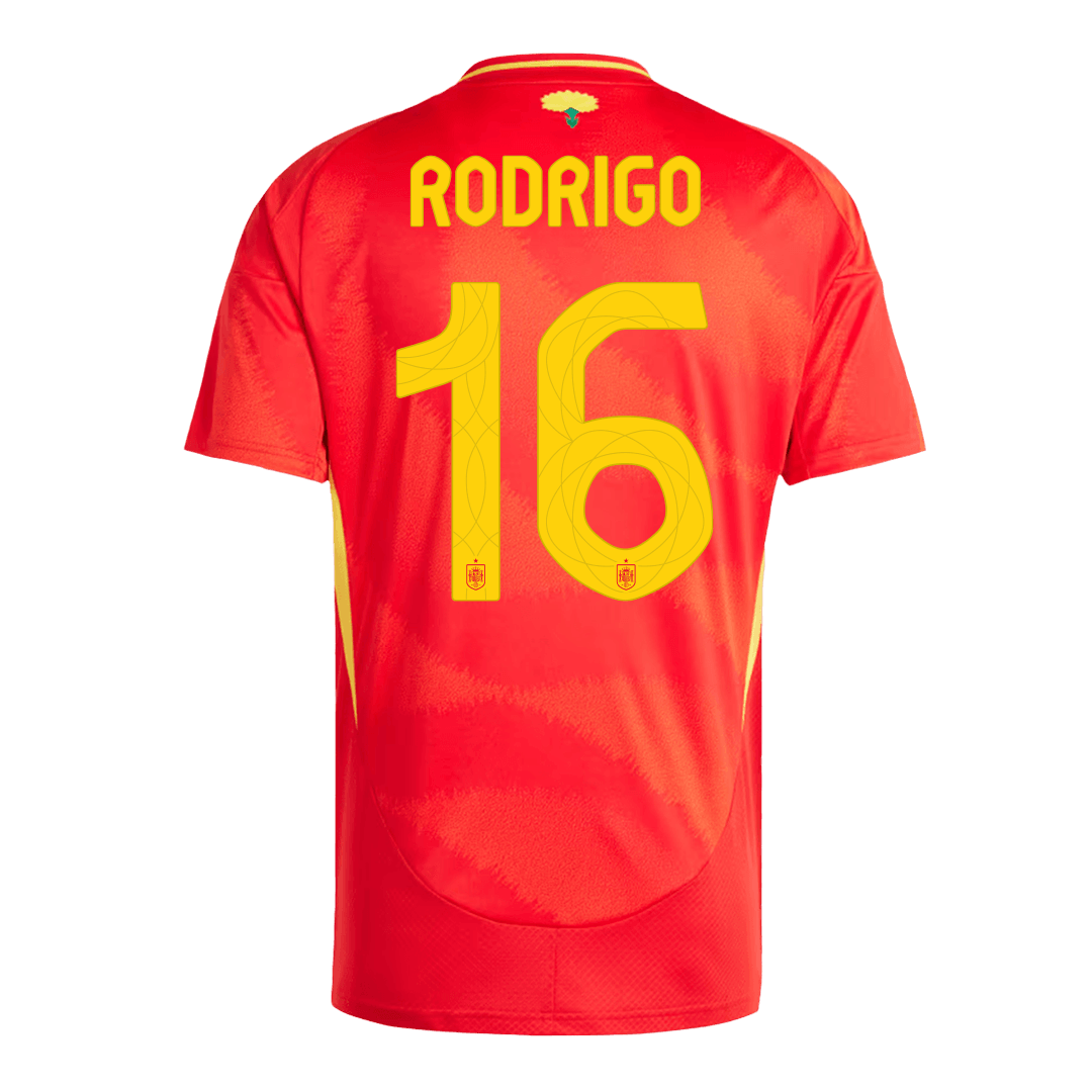RODRIGO #16 Spain Home Soccer Jersey EURO - gogoalshop