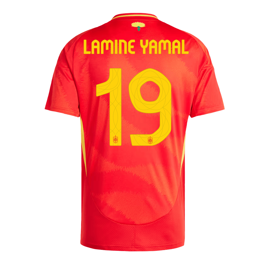 LAMINE YAMAL #19 Spain Home Soccer Jersey EURO - gogoalshop