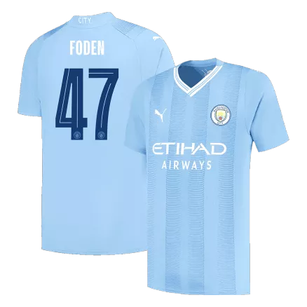 FODEN #47 Manchester City Home Soccer Jersey 2023/24 - UCL - gogoalshop
