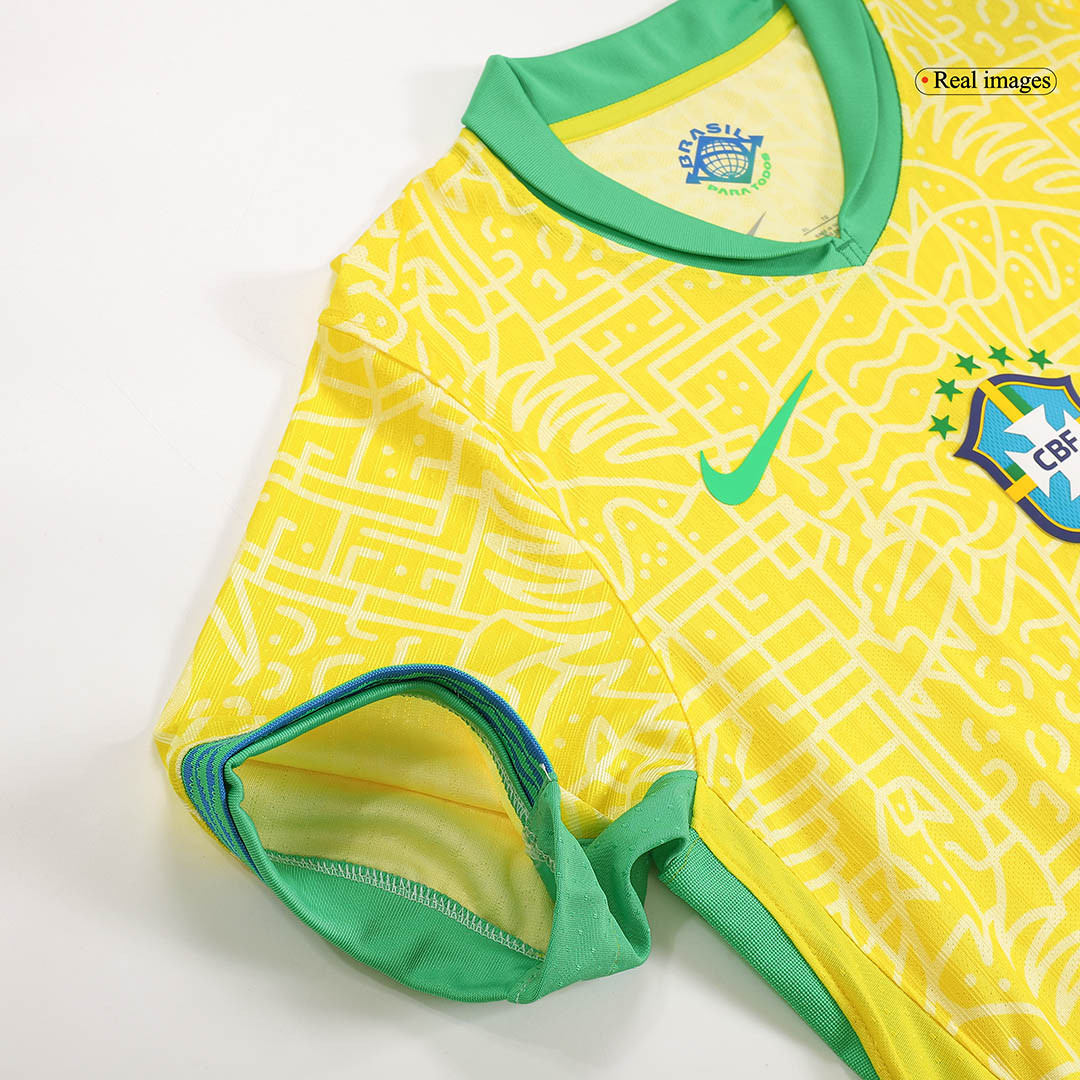 Brazil Home Authentic Soccer Jersey - gogoalshop