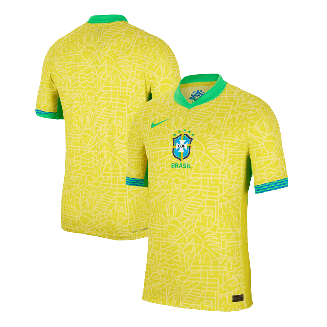 Brazil Home Authentic Soccer Jersey - gogoalshop