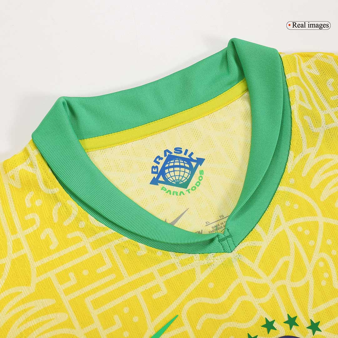 Brazil Home Authentic Soccer Jersey - gogoalshop
