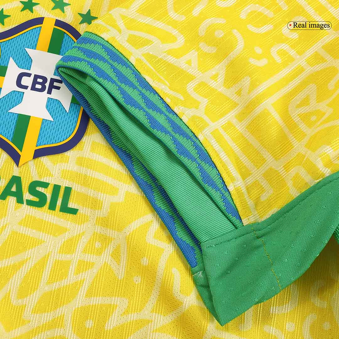Brazil Home Authentic Soccer Jersey - gogoalshop