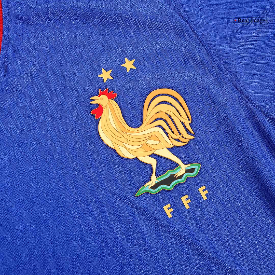 France Home Authentic Soccer Jersey EURO - gogoalshop