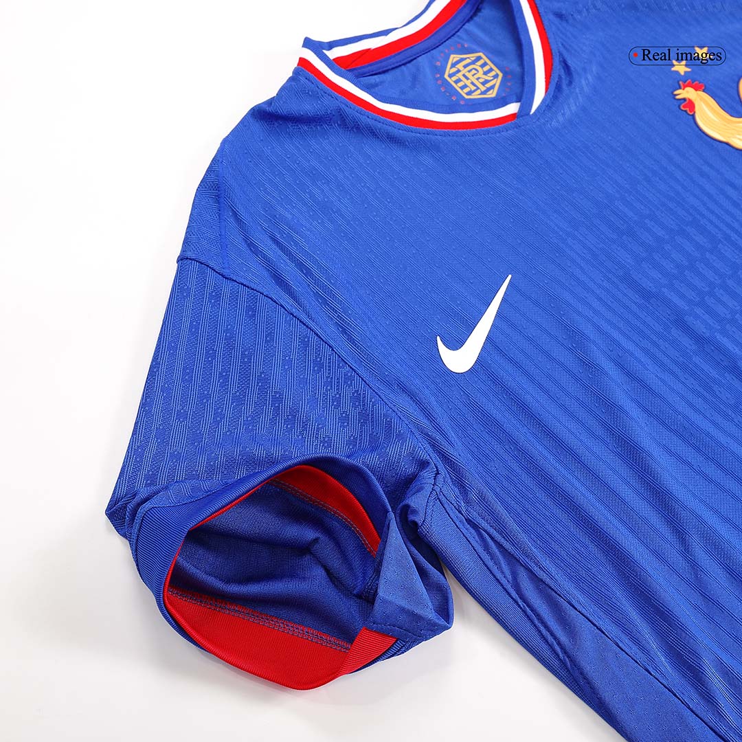 France Home Authentic Soccer Jersey EURO - gogoalshop