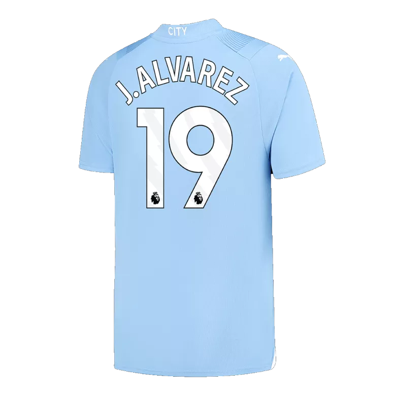 J.ALVAREZ #19 Manchester City Home Soccer Jersey 2023/24 - gogoalshop