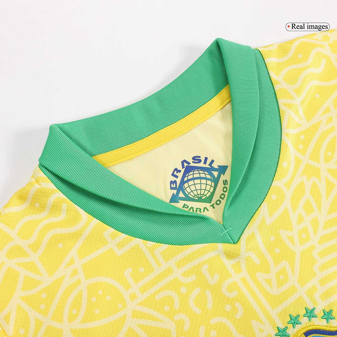 Brazil Home Kids Soccer Jerseys Kit Copa America - gogoalshop