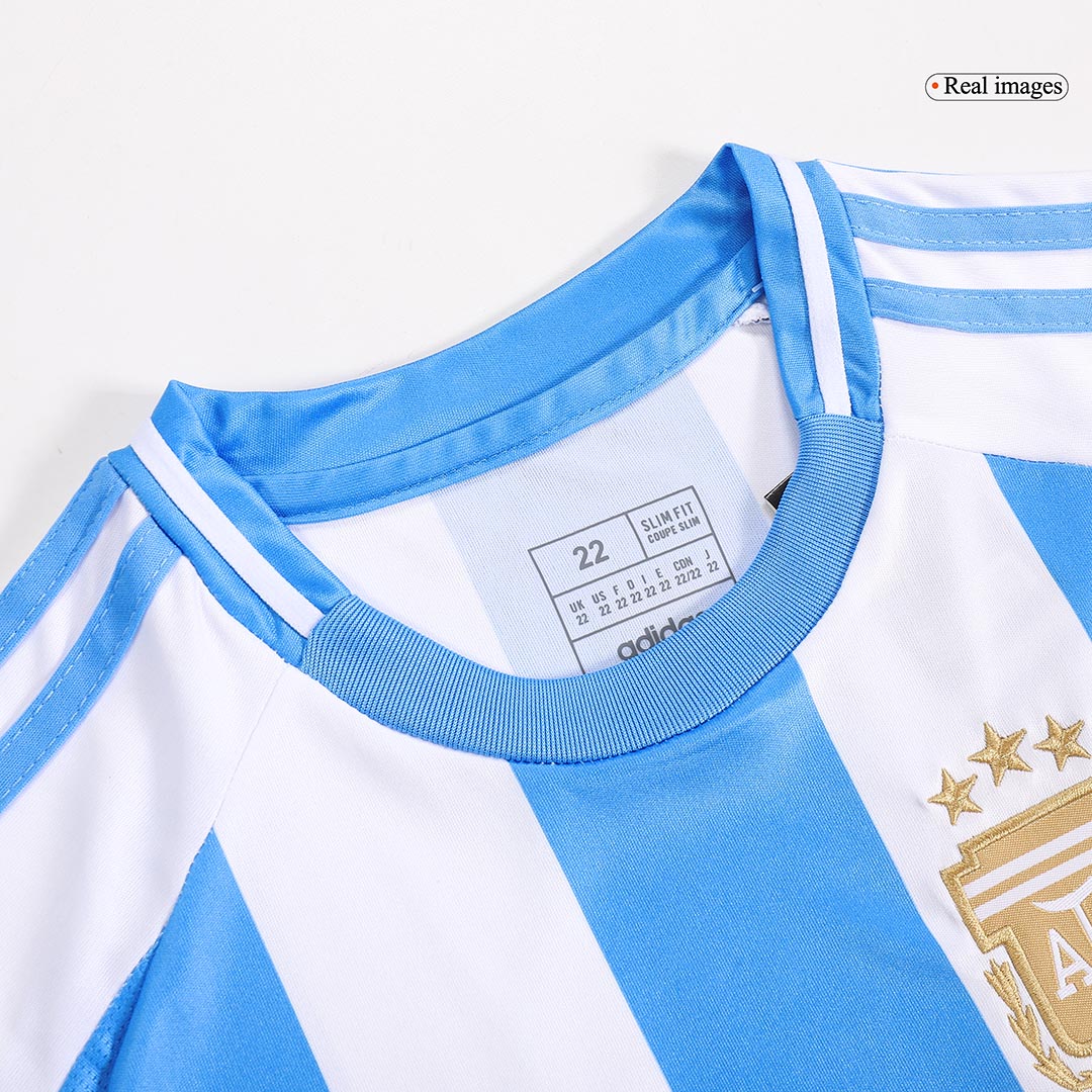 Argentina Home Kids Soccer Jerseys Kit Copa America - gogoalshop