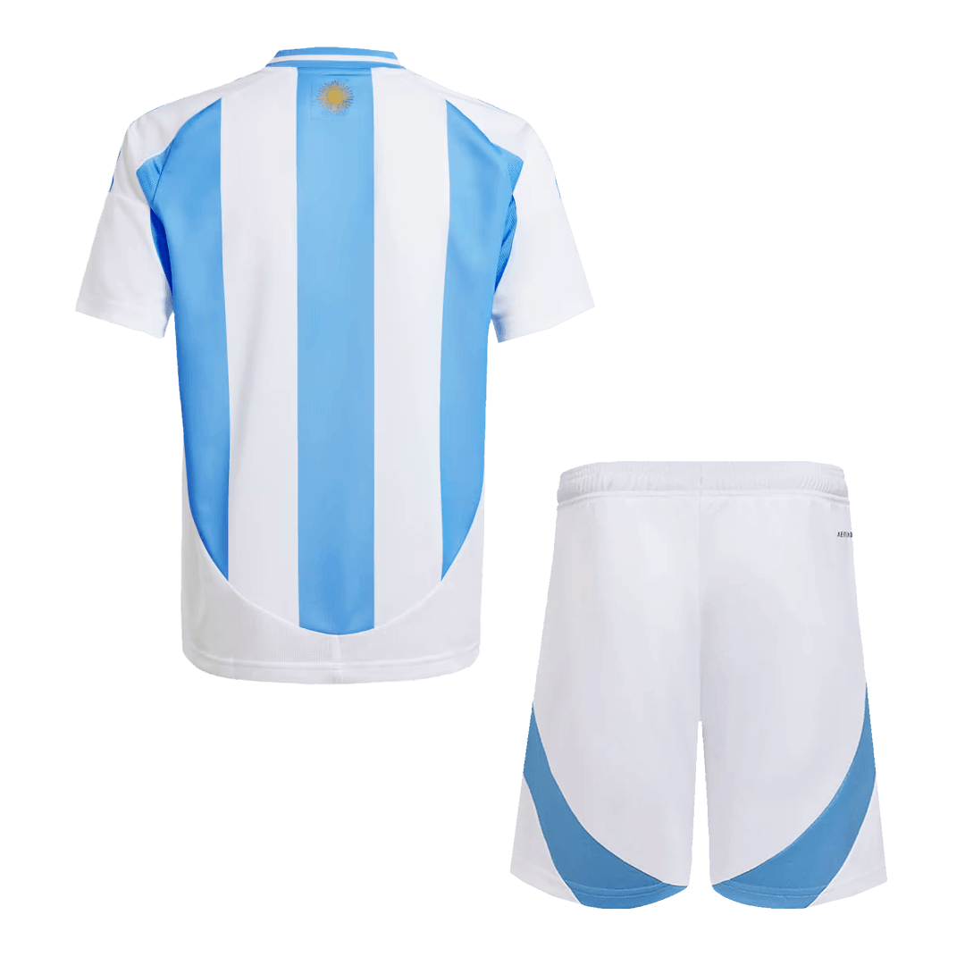 Argentina Home Kids Soccer Jerseys Kit Copa America - gogoalshop