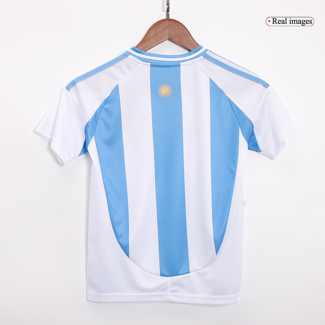 Argentina Home Kids Soccer Jerseys Kit Copa America - gogoalshop