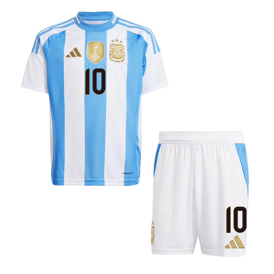 MESSI #10 Argentina Home Kids Soccer Jerseys Kit - gogoalshop