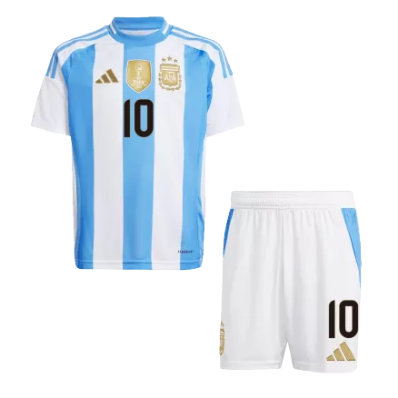 MESSI #10 Argentina Home Kids Soccer Jerseys Kit Copa America 2024 - gogoalshop