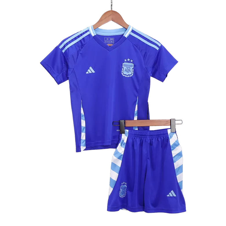 Argentina Away Kids Soccer Jerseys Kit Copa America 2024 - gogoalshop