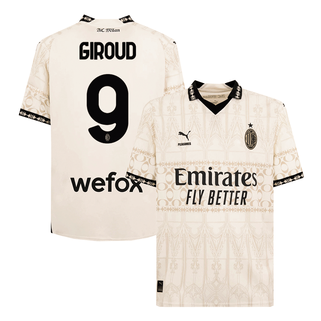 GIROUD #9 AC Milan X Pleasures Fourth Away Soccer Jersey 2023/24