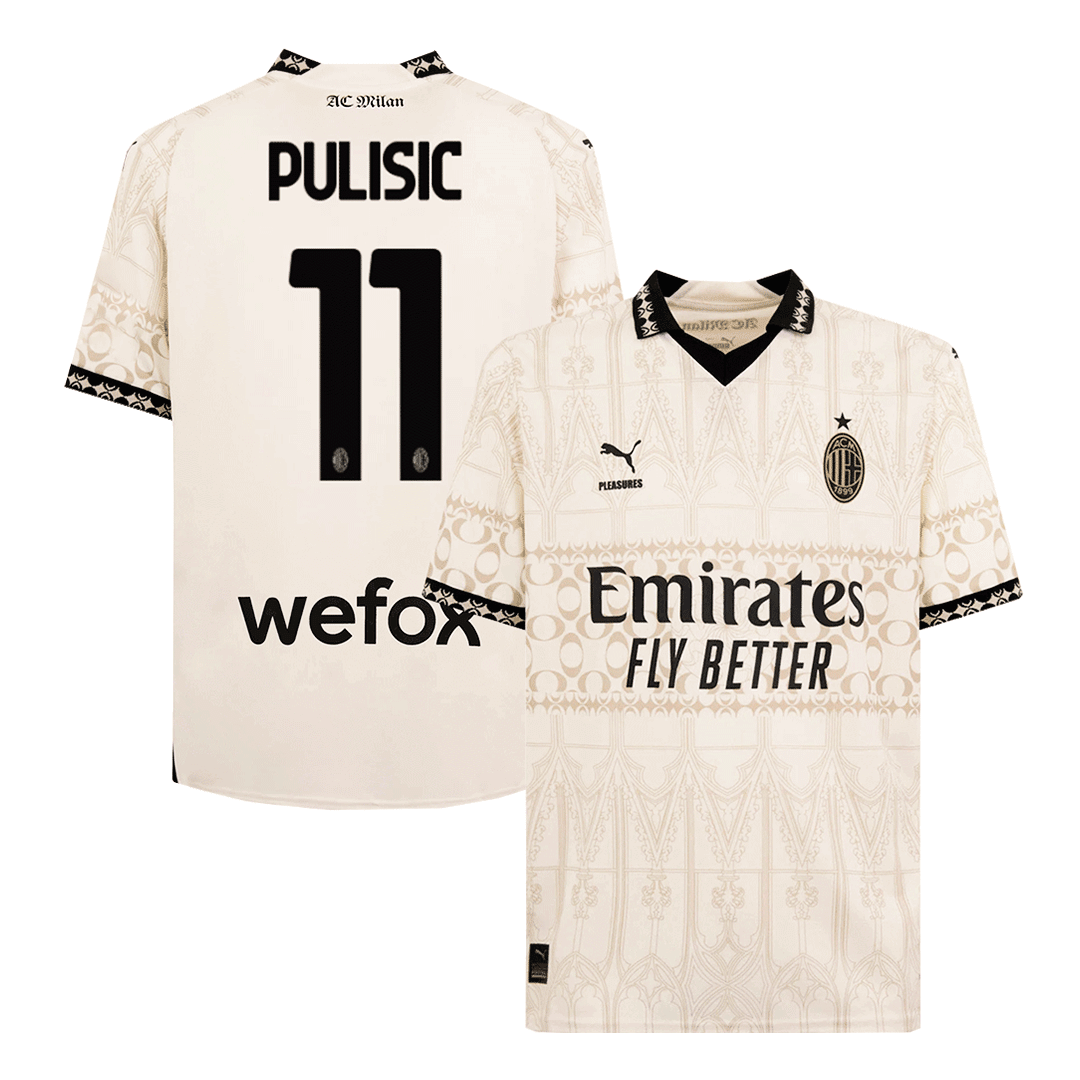 PULISIC #11 AC Milan X Pleasures Fourth Away Soccer Jersey 2023/24