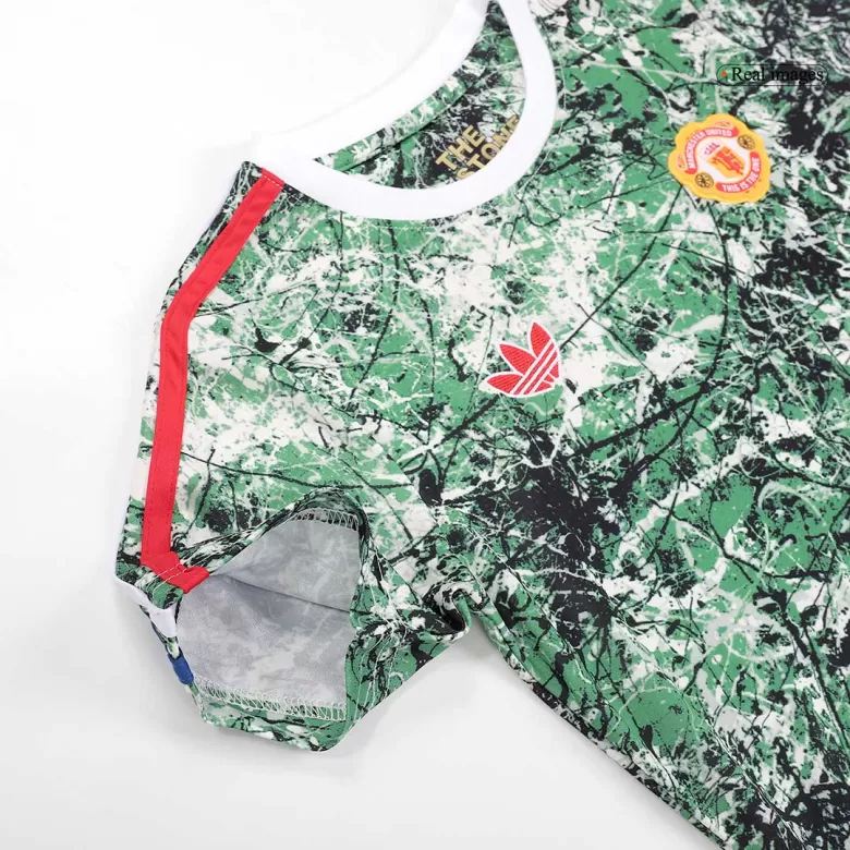 Manchester United x Stone Roses Kids Soccer Jerseys Kit 2023/24 - gogoalshop