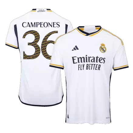 CAMPEONES #36 Real Madrid Home Authentic Soccer Jersey 2023/24 - gogoalshop