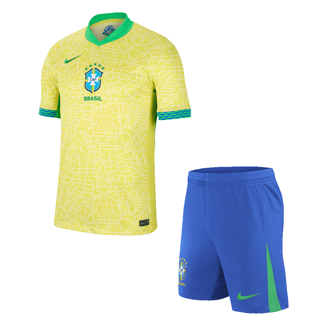 Brazil Home Jerseys Kit Copa America - gogoalshop
