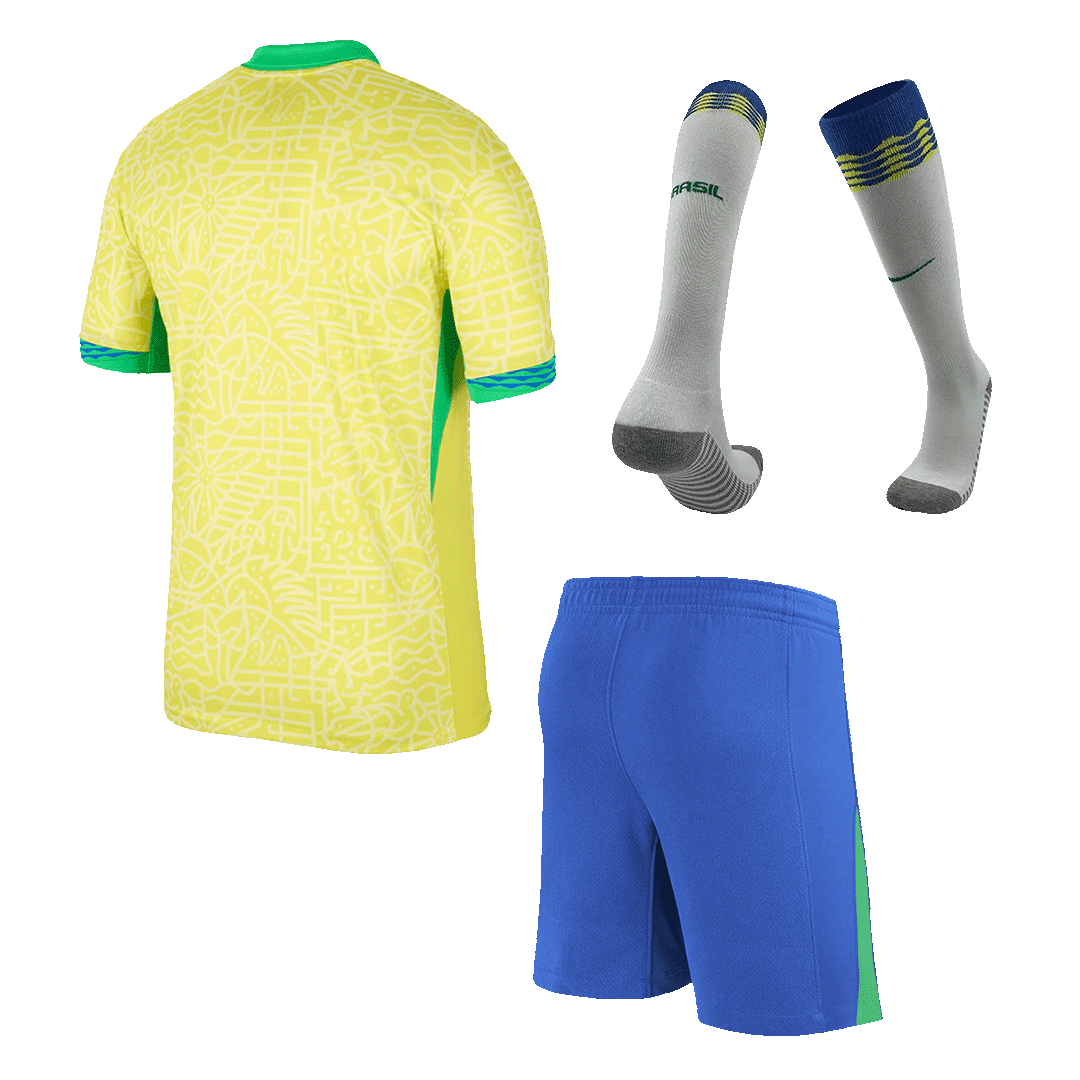 Brazil Home Jerseys Full Kit Copa America - gogoalshop