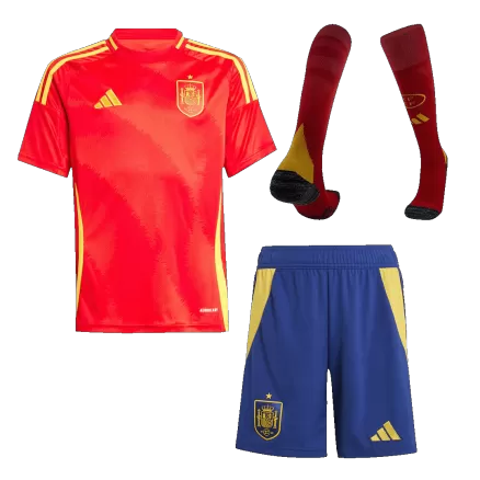 Spain Home Kids Soccer Jerseys Full Kit EURO 2024 - gogoalshop
