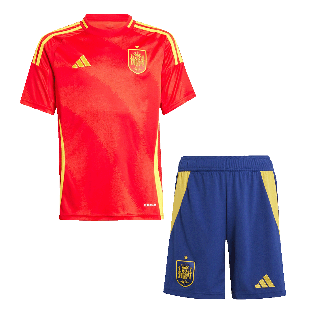 Spain Home Kids Soccer Jerseys Kit EURO - gogoalshop
