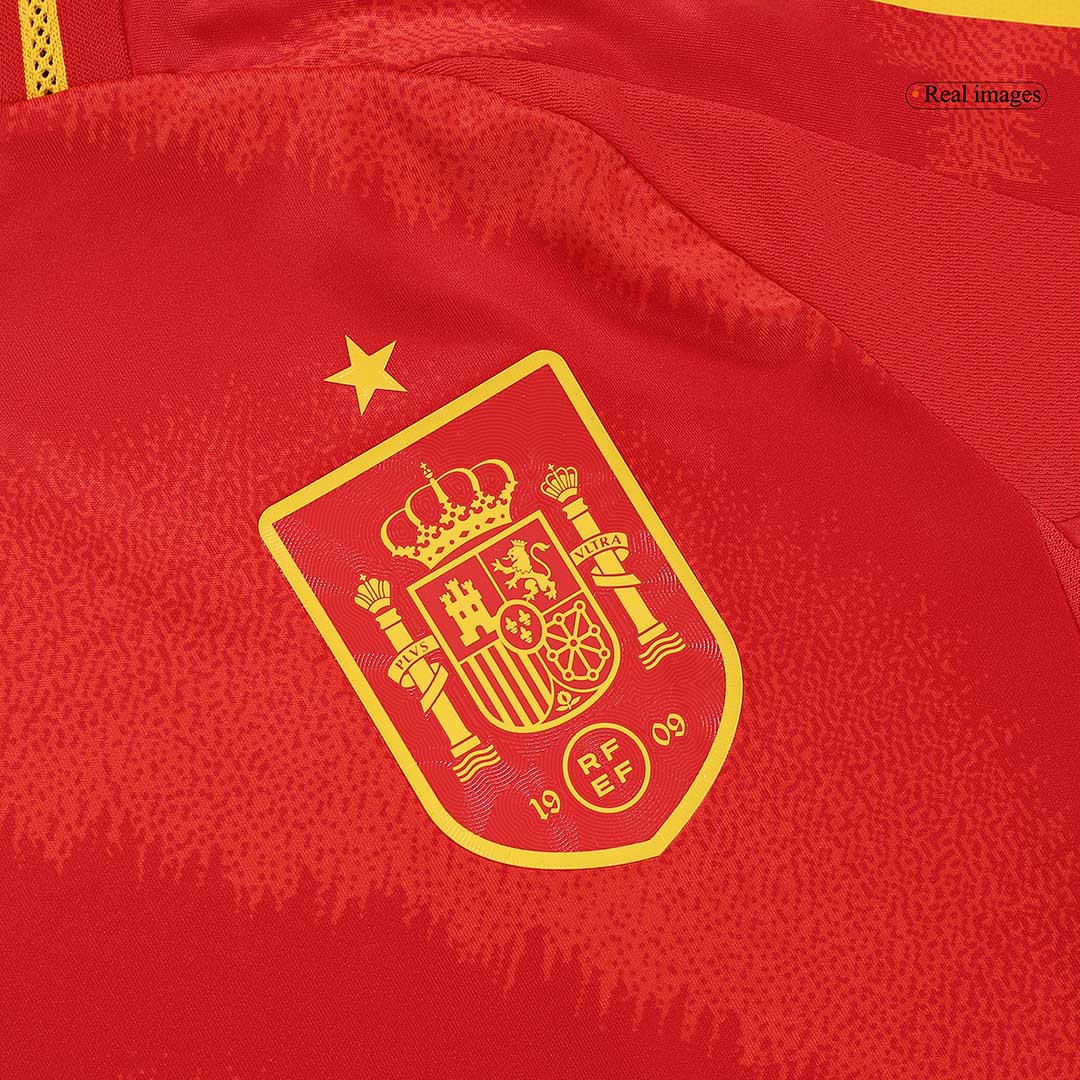 Spain Home Authentic Soccer Jersey EURO - gogoalshop