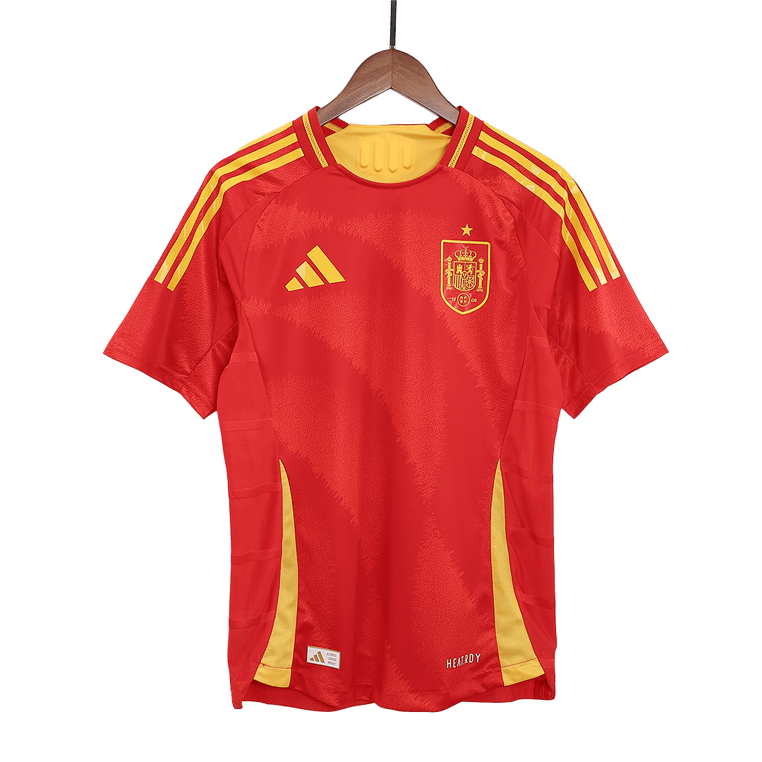 Spain Home Authentic Soccer Jersey EURO - gogoalshop