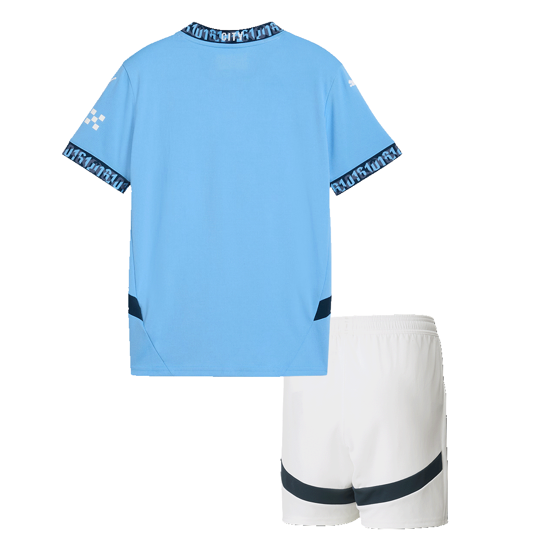 Manchester City Home Kids Soccer Jerseys Kit - gogoalshop