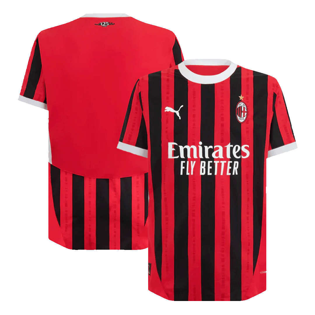 AC Milan Home Authentic Soccer Jersey - gogoalshop