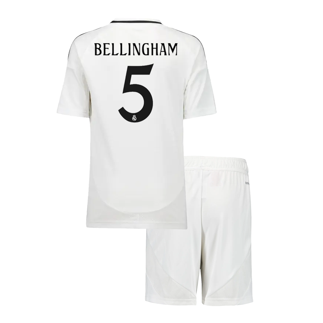 BELLINGHAM #5 Real Madrid Home Kids Soccer Jerseys Kit - gogoalshop