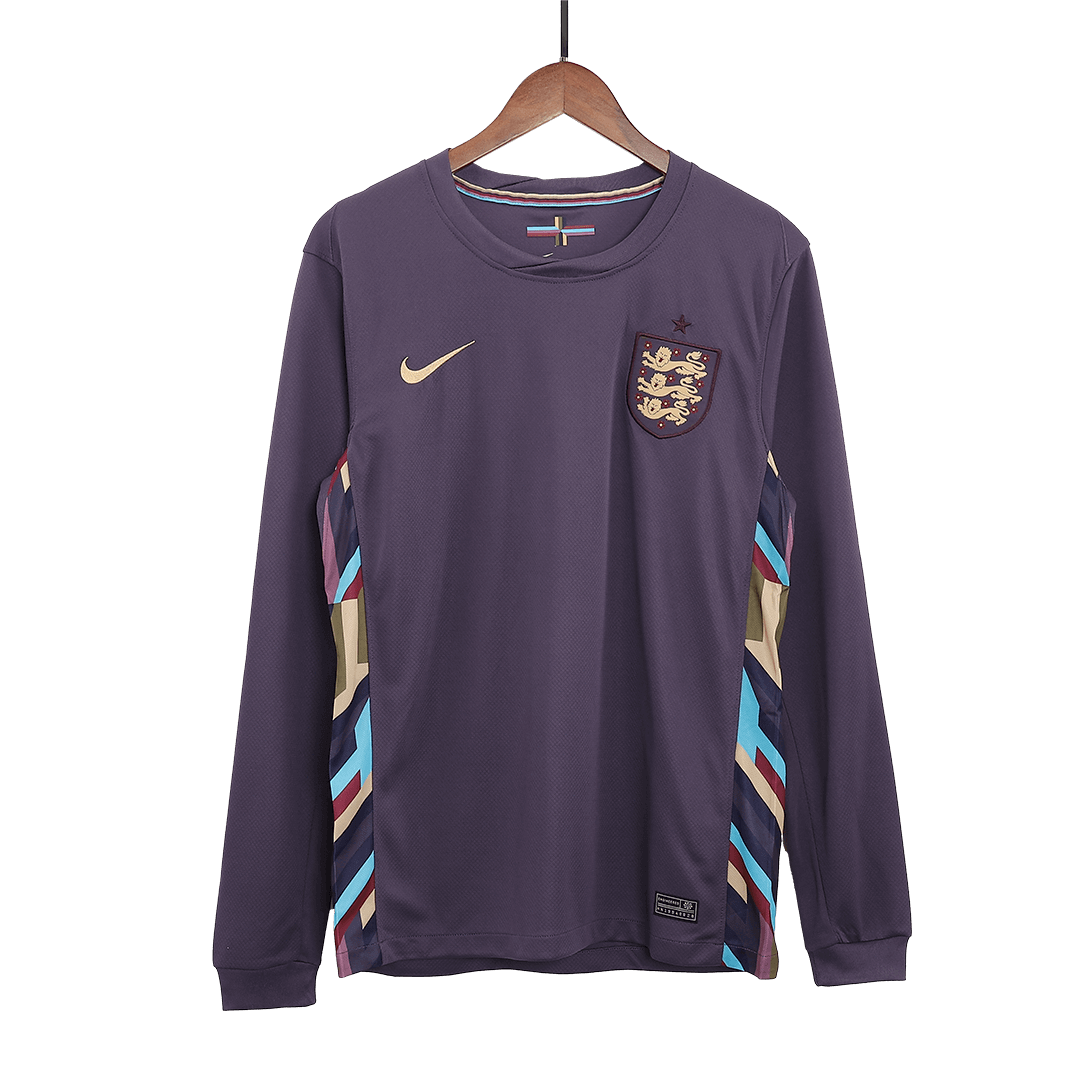 England Away Long Sleeve Soccer Jersey EURO 2024 Gogoalshop