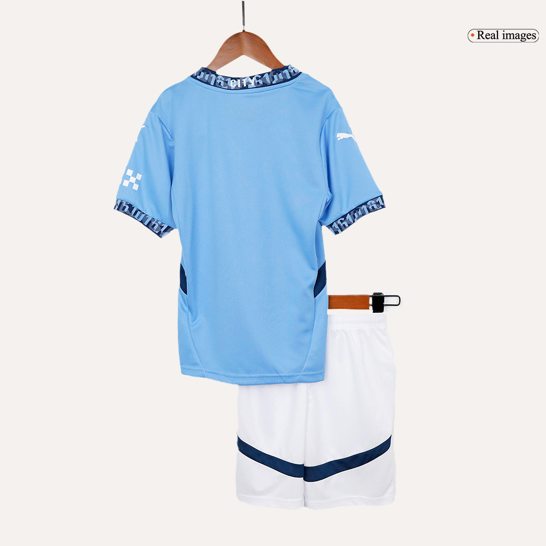 Manchester City Home Kids Soccer Jerseys Kit - gogoalshop