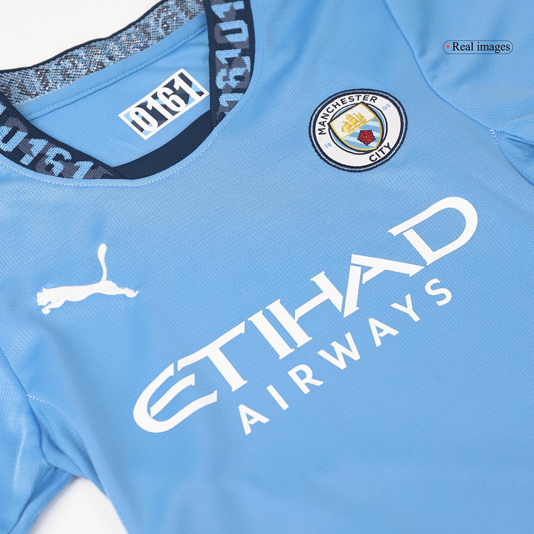 Manchester City Home Kids Soccer Jerseys Kit - gogoalshop