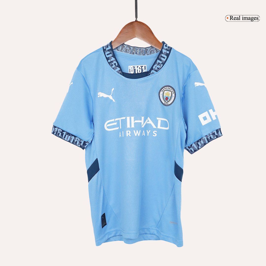 Manchester City Home Kids Soccer Jerseys Kit - gogoalshop