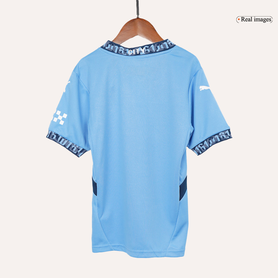 Manchester City Home Kids Soccer Jerseys Kit - gogoalshop